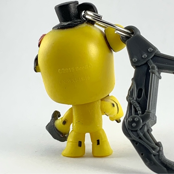 Five Nights at Freddys Golden Freddy Keychain Backpack Clip yellow 2015 Scott C - Picture 5 of 11